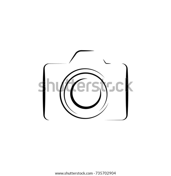 Photo Camera Silhouette Logo Icon On Stock Vector (Royalty Free) 735702904