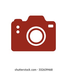 Photo camera simbol. DSLR camera sign icon. Digital camera. Flat design style. 