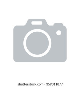 Photo camera simbol. DSLR camera sign icon. Digital camera. Flat design style. 