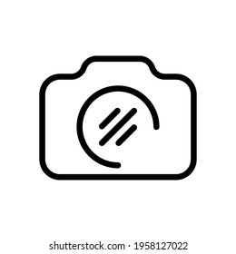 Photo camera, simple digital icon. Black icon on white background