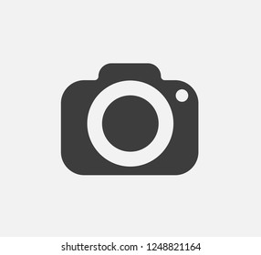 Photo camera simple flat icon