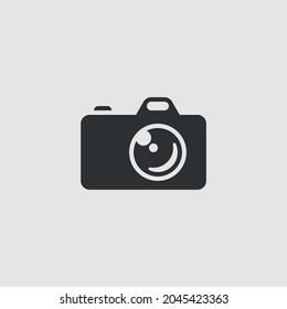 Photo camera. Simple vector icon