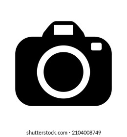 Photo camera simple vector sign on a white background