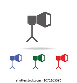 Photo camera Spotlight icon. Elements of photo camera in multi colored icons. Premium quality graphic design icon. Simple icon for websites, web design, mobile app, info graphics on white background