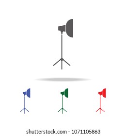 Photo camera Spotlight icon. Elements of photo camera in multi colored icons. Premium quality graphic design icon. Simple icon for websites, web design, mobile app, info graphics on white background