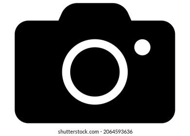 Photo camera. Camera symbol in black.