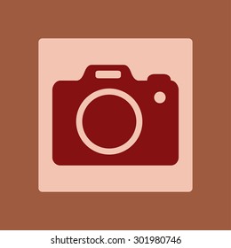 Photo camera symbol. camera sign icon. Digital camera. Flat design style. 