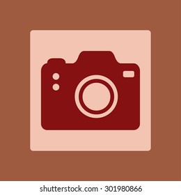 Photo camera symbol. camera sign icon. Digital camera. Flat design style. 