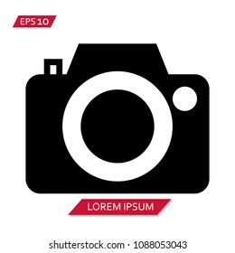 photo camera symbol vector icon
