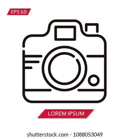 photo camera symbol vector icon