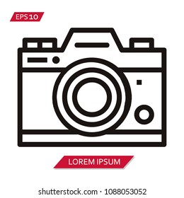 photo camera symbol vector icon