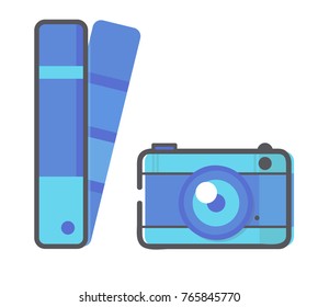 Photo camera and Template with Pantone's Color