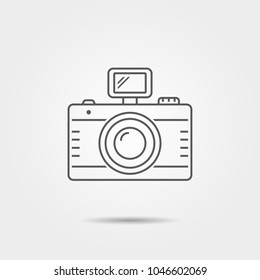 Photo camera thin line icon