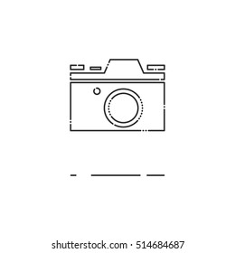 Photo camera thin line icon. Mbe minimalism style