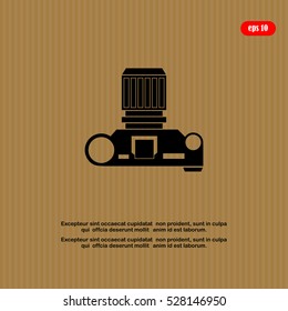 Photo Camera Top View, Vector