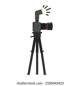 Fotokamera mit Stativvektor