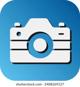Photo Camera Vector Glyph Gradient Background Icon For Personal And Commercial Use.
