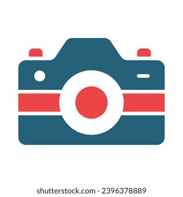 Photo Camera Vector Glyph Two Color Icons For Personal And Commercial Use.
