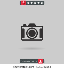 Photo camera vector icon
