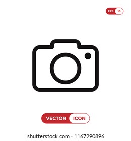 Photo camera vector icon
