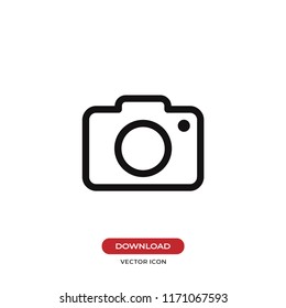 Photo camera vector icon