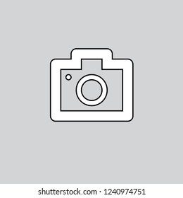 photo camera vector icon.