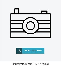 Photo camera vector icon