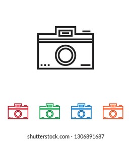 Photo camera vector icon