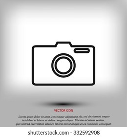 photo camera vector icon