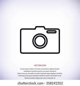 photo camera vector icon