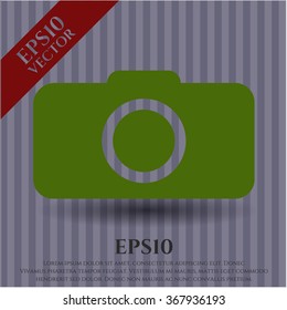 Icono del vector de cámara fotográfica
