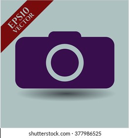 Photo camera vector icon