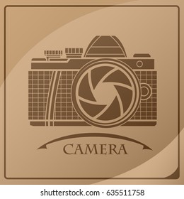 Photo camera vector icon