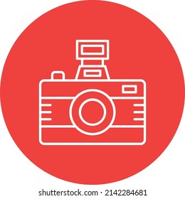 Vektorsymbol der Fotokamera. Kann für Druck-, Mobil- und Web-Anwendungen verwendet werden.