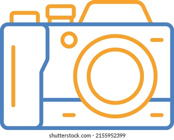 Icono vectorial de cámara fotográfica. Se puede usar para imprimir, móviles y aplicaciones web.