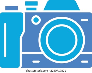 Icono vectorial de cámara fotográfica. Se puede usar para imprimir, móviles y aplicaciones web.