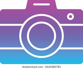 Ícone vetorial da Câmera fotográfica. Pode ser usado para impressão, aplicativos móveis e da Web.