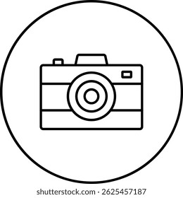 Ícone vetorial da Câmera fotográfica. Pode ser usado para impressão, aplicativos móveis e da Web.