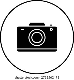 Icono de Vector de cámara fotográfica. Se puede utilizar para aplicaciones de impresión, móviles y de Web.