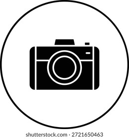 Icono de Vector de cámara fotográfica. Se puede utilizar para aplicaciones de impresión, móviles y de Web.