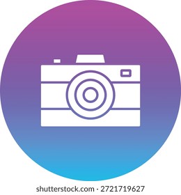 Icono de Vector de cámara fotográfica. Se puede utilizar para aplicaciones de impresión, móviles y de Web.
