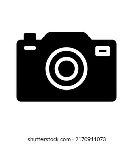 Photo camera vector icon color editable