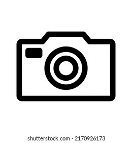 Photo camera vector icon color editable