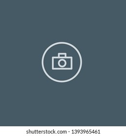Photo Camera vector icon. Photo Camera concept stroke symbol design. Thin graphic elements vector illustration, outline pattern for your web site design, logo, UI. EPS 10.