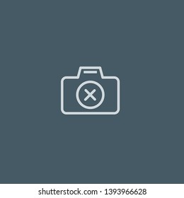 Photo Camera vector icon. Photo Camera concept stroke symbol design. Thin graphic elements vector illustration, outline pattern for your web site design, logo, UI. EPS 10.