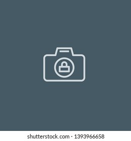 Photo Camera vector icon. Photo Camera concept stroke symbol design. Thin graphic elements vector illustration, outline pattern for your web site design, logo, UI. EPS 10.