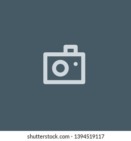 Photo Camera vector icon. Photo Camera concept stroke symbol design. Thin graphic elements vector illustration, outline pattern for your web site design, logo, UI. EPS 10.