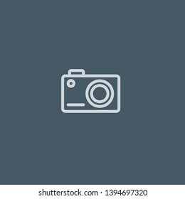 Photo Camera vector icon. Photo Camera concept stroke symbol design. Thin graphic elements vector illustration, outline pattern for your web site design, logo, UI. EPS 10.