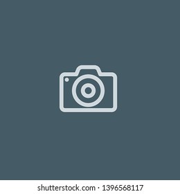 Photo Camera vector icon. Photo Camera concept stroke symbol design. Thin graphic elements vector illustration, outline pattern for your web site design, logo, UI. EPS 10.