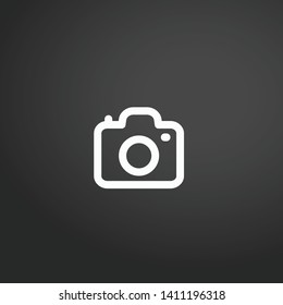 Photo Camera vector icon. Photo Camera concept stroke symbol design. Thin graphic elements vector illustration, outline pattern for your web site design, logo, UI. EPS 10.